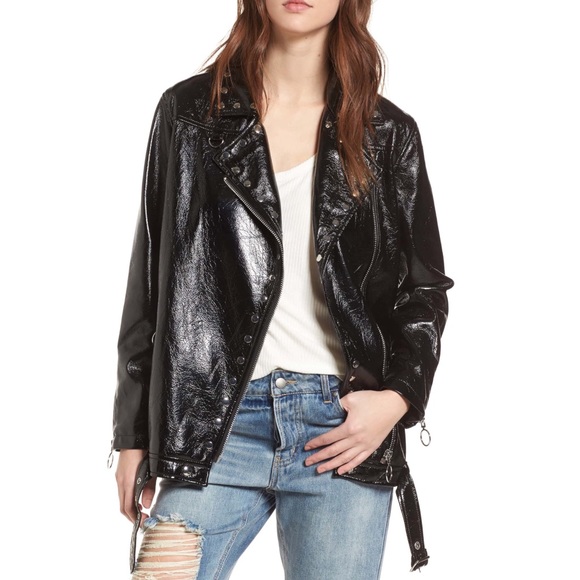 Stone Row Jackets & Blazers - Stone Row Patent Leather Jacket